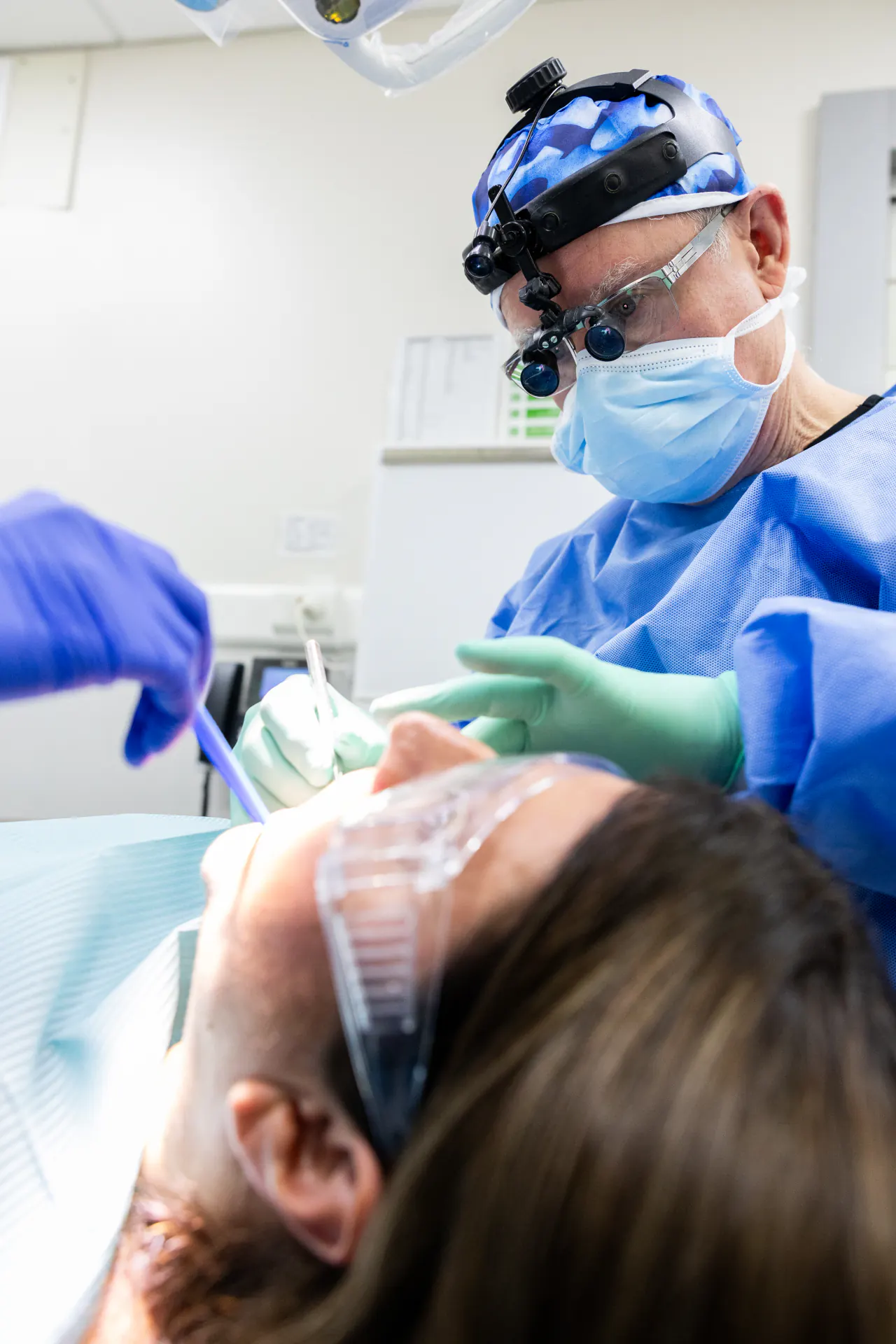 Dr Walker performing IV sedation procedure